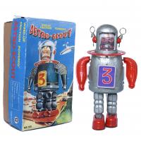 Robot - Astro-Scout - Wind Up - Robot Métal vintage en boite - Schylling