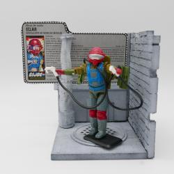 Gi joe - Figurine Eclair - Fast draw - vintage & fiche rétro complète - Hasbro