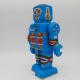 Robot - Blue Walking Robot - Vintage metal Robot - Schylling