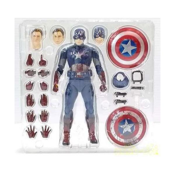 Marvel - Figurine Captain America 16 cm - Avengers assemble edition  ShFiguarts - Bandai