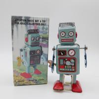 Retro collector metal & plastic tin Robot - Mini Mechanical robot neo Vintage - Battery operated