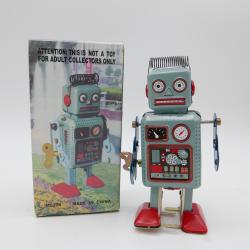 Robot marcheur mécanique MS294 – Tin Toy Wind-Up – Années 2000