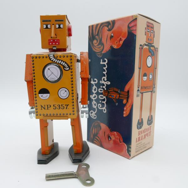 Jouet Robot à Remontoir En Fer Vintage - Robot Tambourineur Mécanique - Décoration Rétro Pour Collection Ou Cadeau