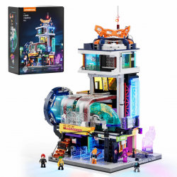 Lumibricks L9098 Floating Train Station – Cyberpunk Neoncity – 2025