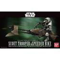 Star Wars-Scoot trooper & Speeder Bike-Maquette-Bandai