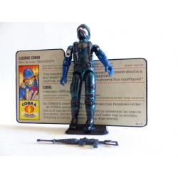 Gi joe - Cobra officer V1 action figure & file card rétro complete - Hasbro