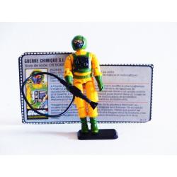 Gi joe - Figurine Oxygène / Airtight & fiche rétro complète - Hasbro