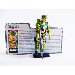 Gi joe - Figurine Casse-cou / Leathernek & fiche rétro complète - Hasbro