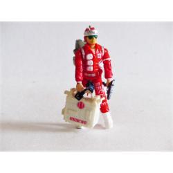 Gi joe - Figurine Samu / Lifeline & fiche rétro complète - Hasbro