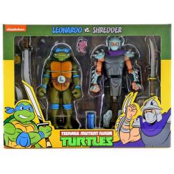 Les tortues ninja - coffret 2 figurines Leonardo & Shredder - Neca - Nickelodeon