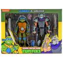 Les tortues ninja - coffret 2 figurines Leonardo & Shredder - Neca - Nickelodeon