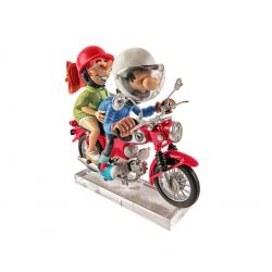 Gaston Lagaffe -Statuette résine Moto Honda 90 S numérotée collector de Franquin - Figures et vous
