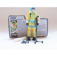Gi joe - Figurine Esquimau / Sub zéro vintage & fiche rétro complète - Hasbro