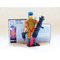 Gi joe - Figurine Etoile rouge / Red star vintage & fiche rétro complète - Hasbro