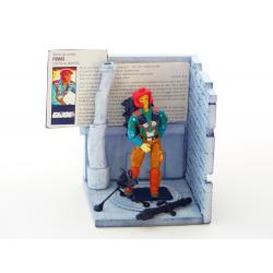 Gi joe - Figurine Famas / Downtown vintage & fiche rétro complète - Hasbro
