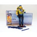 Gi joe - Figurine Furet / Tunnel rat vintage & fiche rétro complète - Hasbro