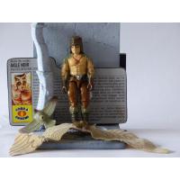 Gi joe - Figurine Aigle noir / Raptor vintage & fiche rétro complète - Hasbro