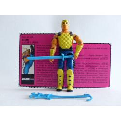 Gi joe - Figurine Atémi / T'Jbang vintage & fiche rétro complète - Hasbro