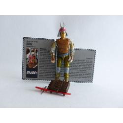 Gi joe - Figurine Budo vintage & fiche rétro complète - Hasbro