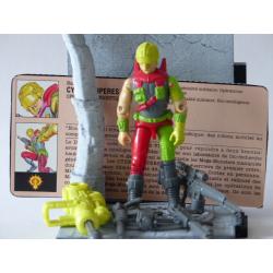 Gi joe - Figurine Cybere vipère / Cyber Viper  vintage & fiche rétro complète - Hasbro