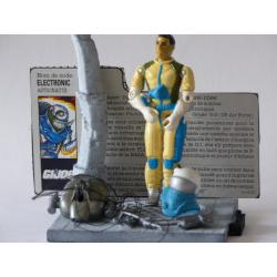 Gi joe - Figurine Electronic / Count Down vintage & fiche rétro complète - Hasbro