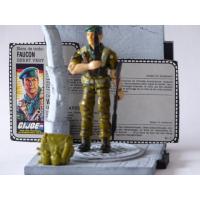 Gi joe - Figurine Faucon / Falcon vintage & fiche rétro complète - Hasbro