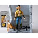 Gi joe - Figurine Jungle / Gnowgahyde vintage & fiche rétro complète - Hasbro