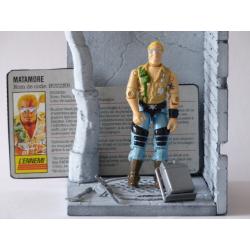 Gi joe - Figurine Matamore / Dreadnok vintage & fiche rétro complète - Hasbro