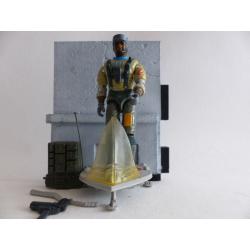 Gi joe - Figurine Scooter / Stretcher vintage & fiche rétro complète - Hasbro