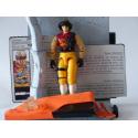 Gi joe - Figurine Traqueur / Tracker vintage & fiche rétro complète - Hasbro