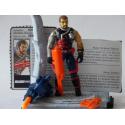 Gi joe - Figurine Vengeur / Mercer vintage & fiche rétro complète - Hasbro