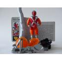 Gi joe - Figurine Lance Flamme / Incinerator vintage & fiche rétro complète - Hasbro
