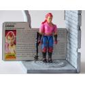 Gi joe - Figurine Zarana vintage & fiche rétro complète - Hasbro