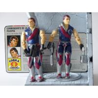 Gi joe - Figurine Xamot & Tomax vintage & fiche rétro complète - Hasbro