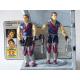 Gi joe - Figurine Xamot & Tomax vintage & fiche rétro complète - Hasbro