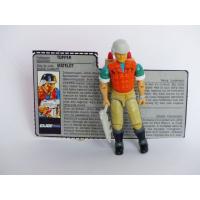 Gi joe - Figurine Matelot / Top Side vintage & fiche rétro complète - Hasbro