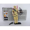 Gi joe - Figurine Tornade / Storm Shadow V2 vintage & fiche rétro complète - Hasbro