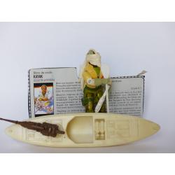 Gi joe - Figurine Kayak / Stalker vintage & fiche rétro complète - Hasbro
