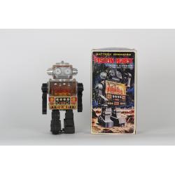 Retro collector metal & plastic tin Robot -Piston Robot Vintage - SJM