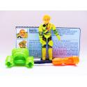 Gi joe - Figurine Gung Ho V3 vintage & fiche rétro complète - Hasbro