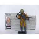 Gi joe - Figurine Chute Libre / Freefall vintage & fiche rétro complète - Hasbro