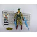 Gi joe - Figurine Marathon / Recoil vintage & fiche rétro complète - Hasbro
