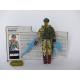 Gi joe - Figurine Marathon / Recoil vintage & fiche rétro complète - Hasbro