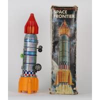 Vintage Lunar Retro collector metal & plastic tin Robot - space frontier rocket apollo 11 - KY Yoshino toys