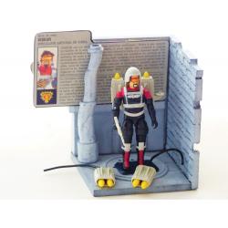 Gi joe - Figurine Viseur - Metal head vintage & fiche rétro complète