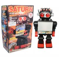 Saturn robot big TV  screen - Style Japan Robot Métal vintage - kamco