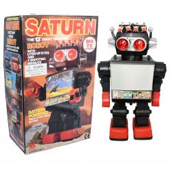 Saturn robot big TV  screen - Style Japan Robot Métal vintage - kamco