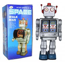 Space walk man - Style Japan Robot Métal vintage - Battery operated