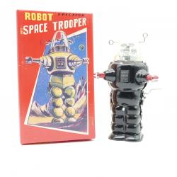 Robot Space Trooper - Friction - Robot Métal vintage in box - Schylling